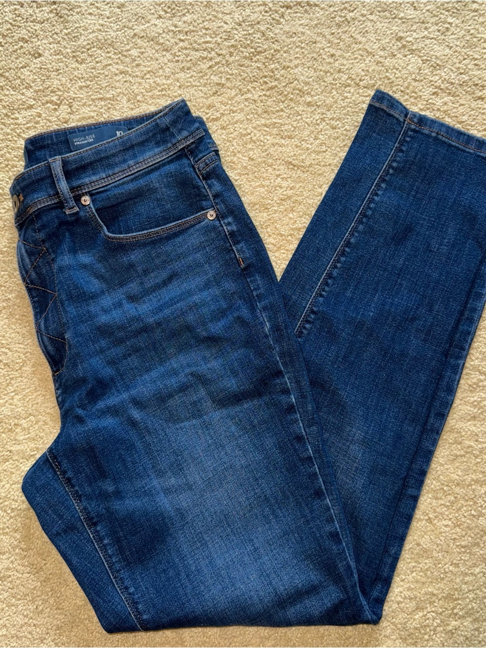 J. Jill Women’s Straight Leg Jeans in Dark Blue Denim